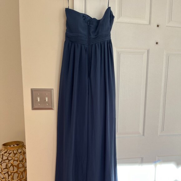 Birdy Grey Grace Convertible Dress Chiffon Slate Blue Size Small - Picture 3 of 4